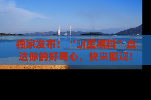 独家发布！“明星黑料”直达你的好奇心，快来围观！