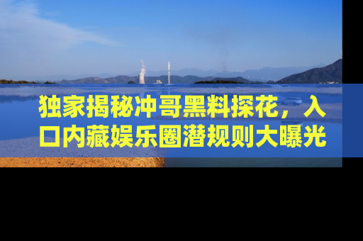 独家揭秘冲哥黑料探花，入口内藏娱乐圈潜规则大曝光