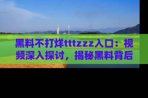 黑料不打烊tttzzz入口：视频深入探讨，揭秘黑料背后的人和事