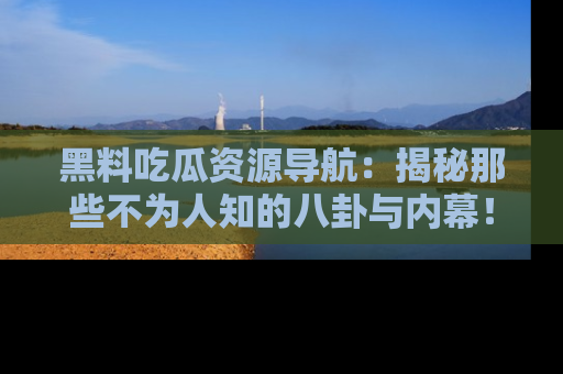 黑料吃瓜资源导航：揭秘那些不为人知的八卦与内幕！