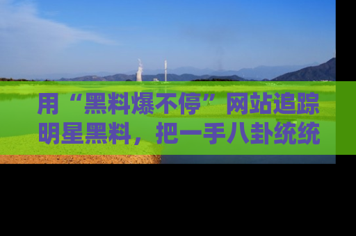 用“黑料爆不停”网站追踪明星黑料,把一手八卦统统收进你的后宫中!