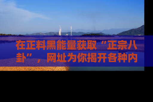 在正料黑能量获取“正宗八卦”，网址为你揭开各种内幕故事！